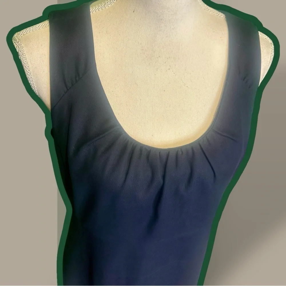 J. Crew Navy Blue ‘Allura’ Sleeveless Shift Dress in Superfine Cotton Size 8
